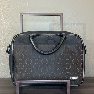 Denali Black Circle Pattern Mini Laptop Bag